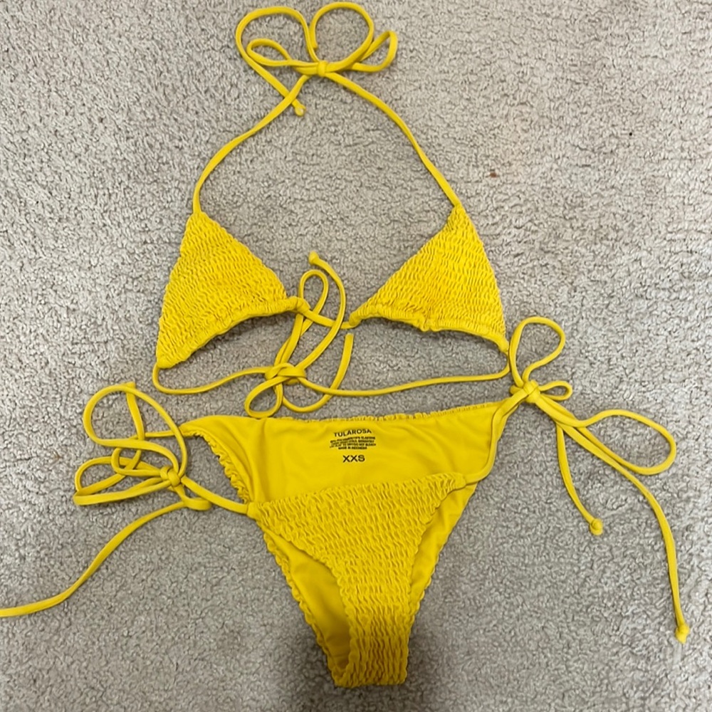 Tularosa bikini set yellow size xxs